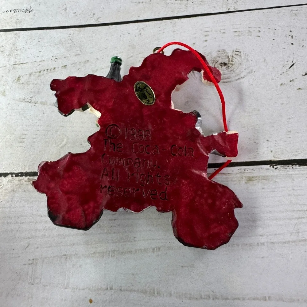Vtg Coca-Cola‎ Christmas Ornament Lot 8pc Santa Polar Bear Truck Vending Machine